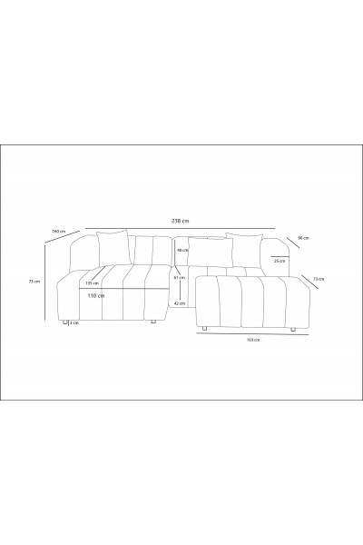 سرير من سلسلة KRN058732 Ece مزود بمساحة تخزين ذات زاوية بانورامية باللون الفحمي