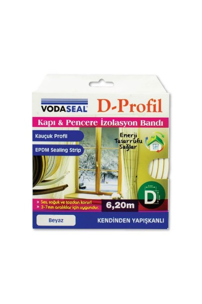 VODASEAL KAPI VE PENCERE İZOLASYON BANDI 3-7MM 6,20 METRE KAHVE NM 78 3072