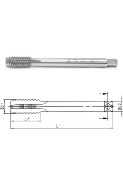 MAKİNA TAKIM MAKİNA KLAVUZU M14 HSS DIN 376/C DÜZ (6H)