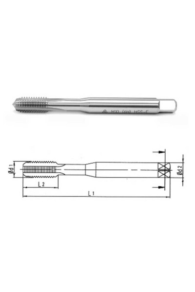 MAKİNA TAKIM KLAVUZ HSSE DIN 371/C 35 HELİS M6