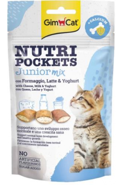 GİMCAT KEDİ ÖDÜL TABLETİ NUTRİPOCKETS JUNIOR MIX 60 GR