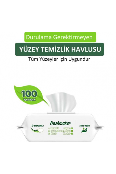 FRESHMAKER YÜZEYSİL BEYAZ SABUN KOKULU 100'LÜ 