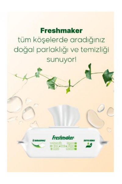 FRESHMAKER YÜZEYSİL BEYAZ SABUN KOKULU 100'LÜ 