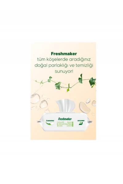 FRESHMAKER YÜZEYSİL BEYAZ SABUN KOKULU 100'LÜ -6 PAKET- 