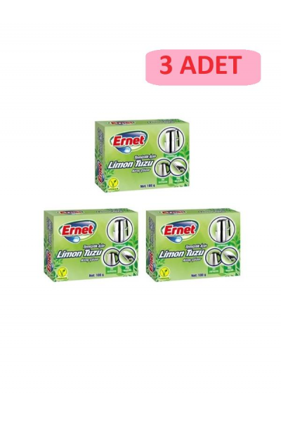 ERNET LİMON TUZU 100 GR -3'LÜ-