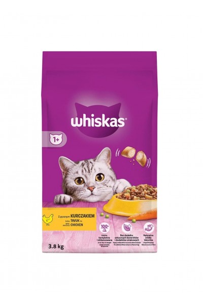 WHISKAS TAVUKLU YETİŞKİN KEDİ MAMASI 3,8 KG 