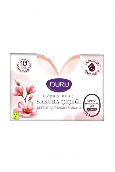 DURU HYDRO PURE SAKURA ÇİÇEĞİ ŞEFFAF BAKIM SABUNU ÖZEL 135*2