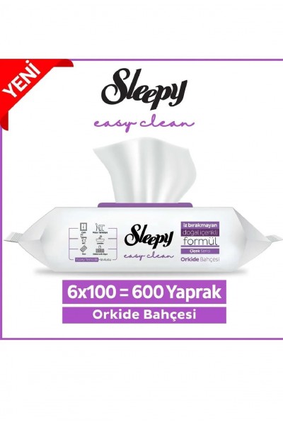 Sleepy Easy Clean yüzey temizlik havlusu 100lü Orkide Bahçesi