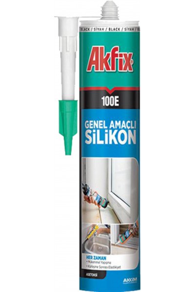 AKFİX 100E SA043 ÜNİVERSAL SİLİKON 280 ML SİYAH