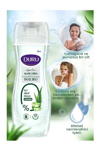 Duru Hydro Pure Duş Jeli Aloevera 450 ml 512112