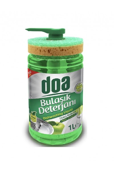 DOA Sıvı Bulaşık Deterjanı Süngerli Elma kokulu 1000 ml DOA Sıvı Bulaşık Deterjanı Süngerli Elma kokulu 1000 ml