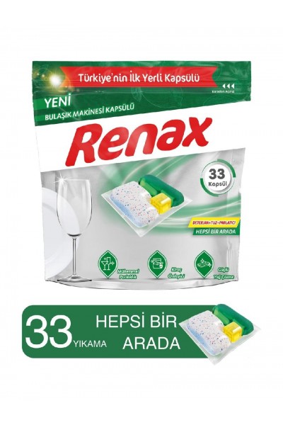 RENAX BULAŞIK MAKİNESİ KAPSÜL 33 AD. RENAX BULAŞIK MAKİNESİ KAPSÜL 33 AD.