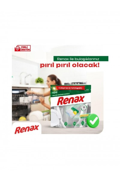 RENAX BULAŞIK MAKİNESİ KAPSÜL 33 AD. RENAX BULAŞIK MAKİNESİ KAPSÜL 33 AD.