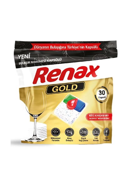 RENAX GOLD BULAŞIK MAKİNESİ KAPSÜL 30 AD. RENAX GOLD BULAŞIK MAKİNESİ KAPSÜL 30 AD.