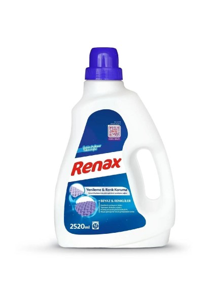 RENAX SIVI ÇAMAŞIR DET.RENKLİ-BEYAZ 2520 ML. RENAX SIVI ÇAMAŞIR DET.RENKLİ-BEYAZ 2520 ML.