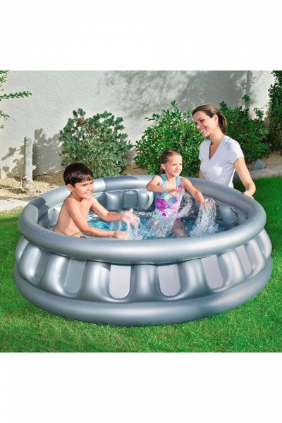 Bestway Şişme Havuz Metalik Gri 152X43cm KZL-BW51080 Bestway Şişme Havuz Metalik Gri 152X43cm KZL-BW51080