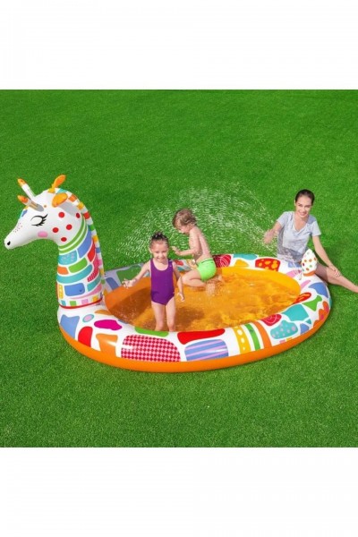 Bestway Havuz Büyük Zürafa Kafalı 266X157cm KZL-BW53089