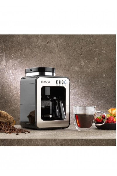 Schafer Barista Öğütücülü Filtre Kahve Makinesi-Siyah Schafer Barista Öğütücülü Filtre Kahve Makinesi-Siyah