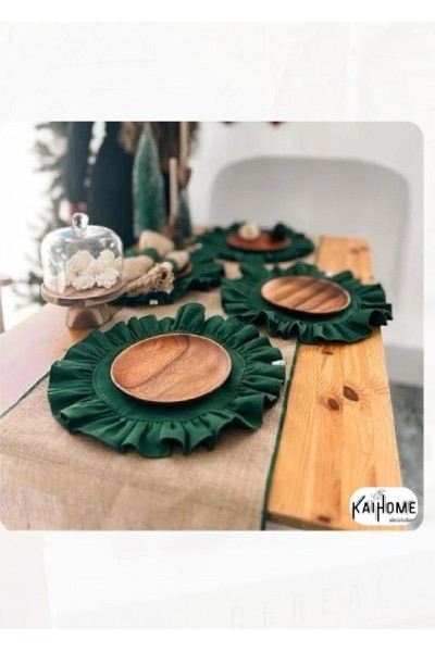 Mossy Yeşil Yuvarlak Supla 38 cm