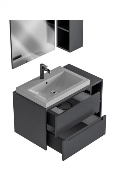 BELİNZA AURORA BANYO DOLABI TAKIMI ANTRASİT 85 CM (TAKIM 4 PARÇA) BELİNZA AURORA BANYO DOLABI TAKIMI ANTRASİT 85 CM (TAKIM 4 PARÇA)