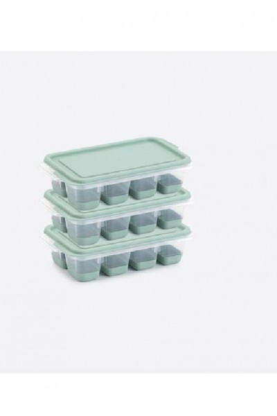 Dünya Buzluk buz kalıbı Silikon Kapaklı Mini 3 Lü 16016