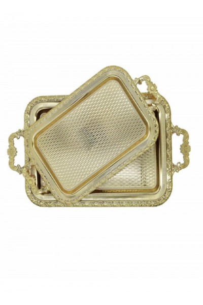 AROW 2 Lİ DİKDÖRTGEN GOLD TEPSİ TR-868