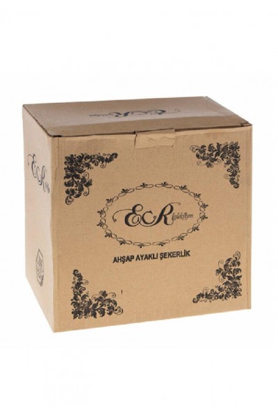 ECR Ahşap Ayaklı Seramik Şekerlik ECR-40
