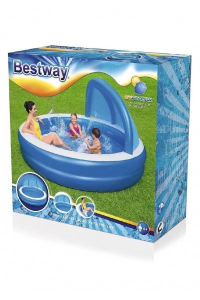 Bestway Havuz Yuvarlak Gölgelikli 241X140cm KZL-BW54337 Bestway Havuz Yuvarlak Gölgelikli 241X140cm KZL-BW54337