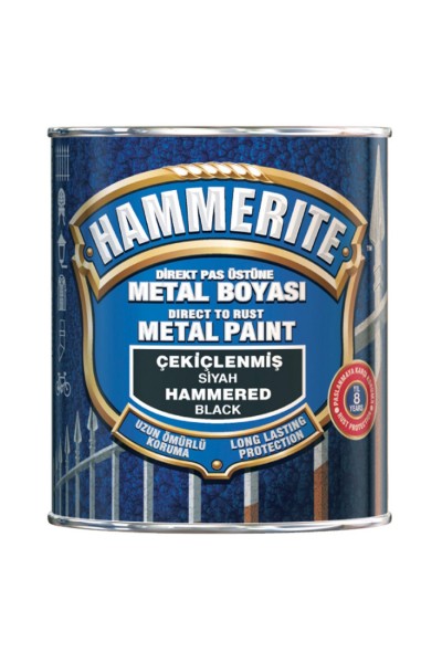 HAMMERİTE METAL BOYASI ÇEKİÇLENMİŞ DESEN SİYAH 2,5 LT