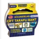 VODASEAL GÜÇLENDİRİLMİŞ ÇİFT TARAFLI BANT ŞEFFAF 25 MM 3 METRE  NM 78 0567