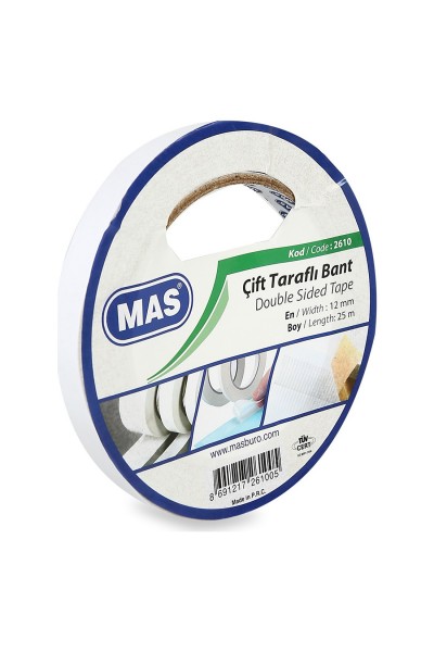 MAS ÇİFT TARAFLI BANT 19 MM 25 METRE 2612