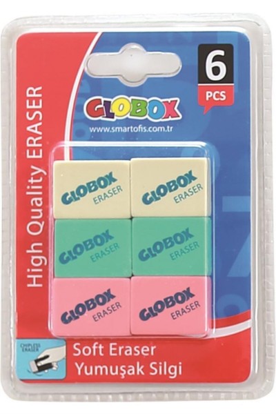 GLOBOX SOFT SİLGİ 6 LI 2054