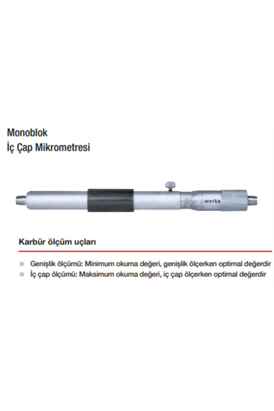 WERKA MONOBLOK İÇ ÇAP MİKROMETRE 200-225 MM W3110-225