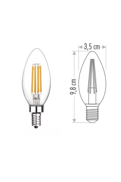 CATA 4W LED FİLAMENT BUJİ AMPÜL GÜNIŞIĞI