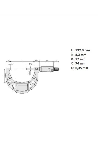 MİTUTOYO DIŞ ÇAP MİKROMETRESİ 100-125 MM 11010314110