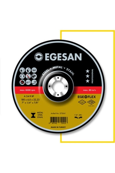 EGESAN 720065 KESME TAŞI 115X3 A 30 R BF