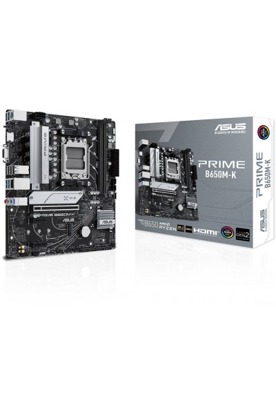 KRN056691 اللوحة الأم Asus Prime B650M-K 6400 ميجا هرتز (OC) RGB M.2 AM5 mATX DDR5