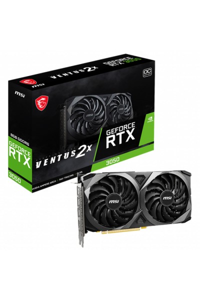 KRN056733 بطاقة رسومات الألعاب Msi GeForce RTX3050 Ventus 2X 8G OC 8GB GDDR6 128Bit DX12