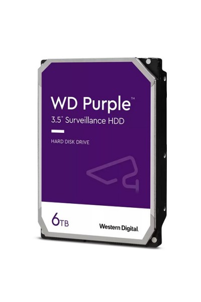 KRN056753 Wd 6 تيرابايت أرجواني WD64PURZ 3.5¨ 5400RPM 256 ميجابايت SATA 6GB-s 7x24 قرص أمان