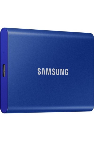 KRN056821 قرص Samsung 2TB T7 Shield USB 3.2 (قراءة 1050 ميجابايت - كتابة 1000 ميجابايت) قرص SSD محمول أزرق MU-PC2T0H-WW