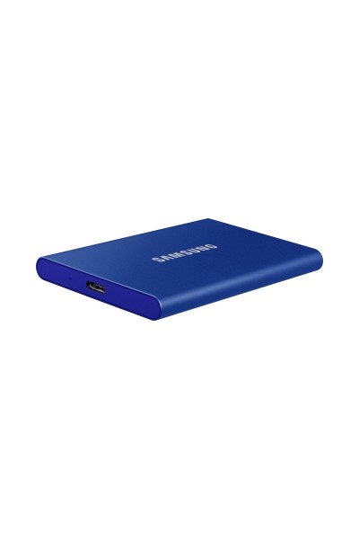 KRN056821 قرص Samsung 2TB T7 Shield USB 3.2 (قراءة 1050 ميجابايت - كتابة 1000 ميجابايت) قرص SSD محمول أزرق MU-PC2T0H-WW