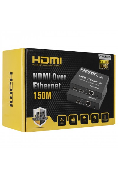 KRN056949 هايتك HY-HDEX150 HDMI+IR(TX) إلى 2HDMI+IR(RX) موسع HDMI 150M