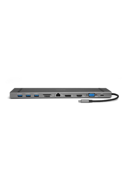 KRN057054 Dark DK-AC-U31X45 USB 3.1 1 Type C 11 in 1 Eth-USB-C PD-HDMI-Disp Port-VGA-TF بطاقة SD -3xUSB 3.0-HUB