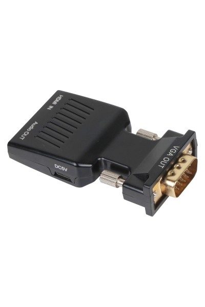 KRN057064 Vcom CA336A محول VGA ذكر أسود إلى HDMI أنثى