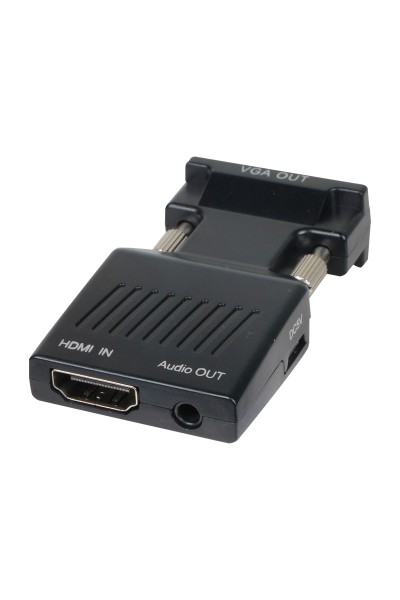 KRN057064 Vcom CA336A محول VGA ذكر أسود إلى HDMI أنثى