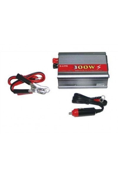 KRN057089 S-link SL-300W 300W DC12V-AC230V ولاعة السجائر عاكس الطاقة