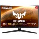 KRN057168 شاشة الألعاب ASUS TUF مقاس 31.5 بوصة VG32VQ1BR بمعدل 165 هرتز وسرعة 1 مللي ثانية للألعاب FreeSync