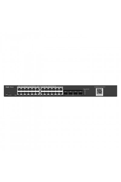 KRN057313 Ruijie-Reyee RG-NBS3100-24GT4SFP 24 منفذ Poe + 10-100-1000 ميجابت في الثانية + 4 منافذ SFP L2 مُدارة