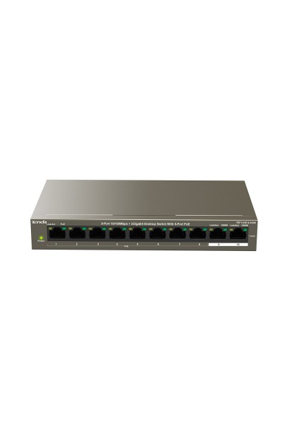 KRN057320 Tenda TEF1110P-8-102W 10 Port 8 Port Poe+ 10-100 + 2 Port 10-100-1000 سويتش