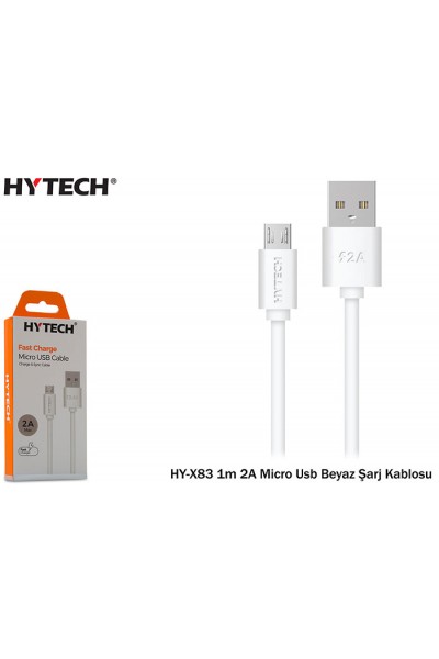 KRN057696 كابل شحن هايتك HY-X83 بطول 1 متر 2 أمبير مايكرو يو إس بي أبيض